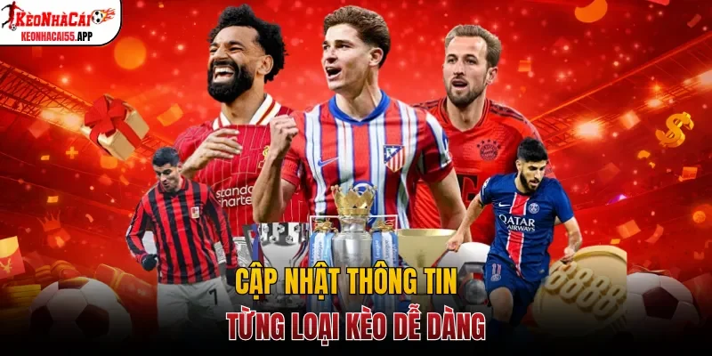 Cập nhật thông tin từng loại kèo dễ dàng
